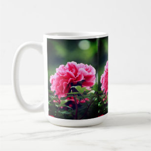 Mug Fleur de pivoine rose dans le jardin-33333