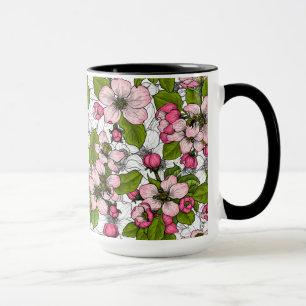 Mug Fleur de pomme sur blanc