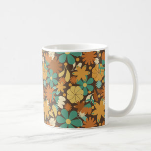 Mug Fleur de pouvoir vintage des années soixante en br