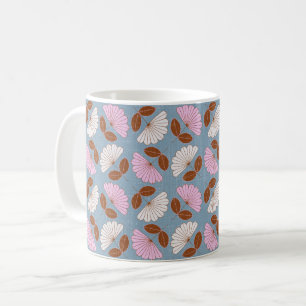 Mug Fleur de printemps - rose, bleu et blanc