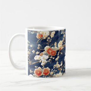 Mug Fleur de prune rouge et blanche