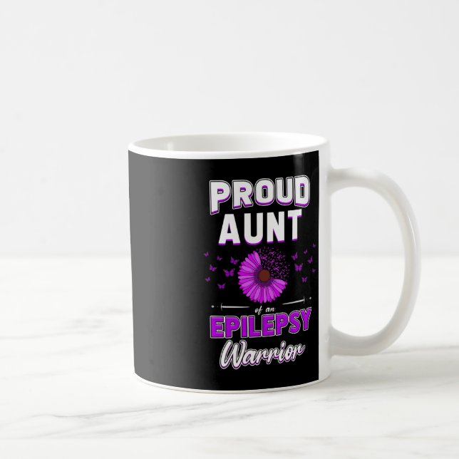 Mug Fleur de ruban pourpre Fier Tante Nephew Niece Epi (Droite)
