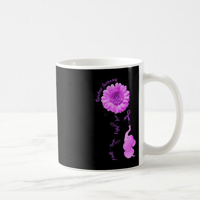 Mug Fleur de soleil éléphant foi espoir combat l'amour (Droite)
