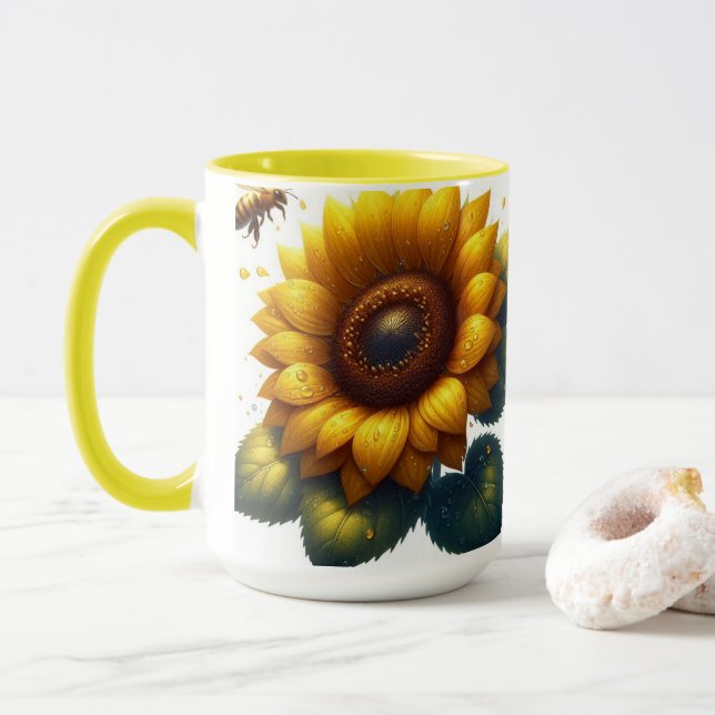 Mug Fleur de tournesol été (Avec donut)