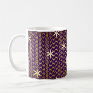 Mug Fleur De Vie - motif sans soudure - doré