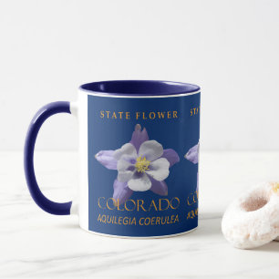 Mug Fleur du territoire du Colorado Aquilegia coerulea