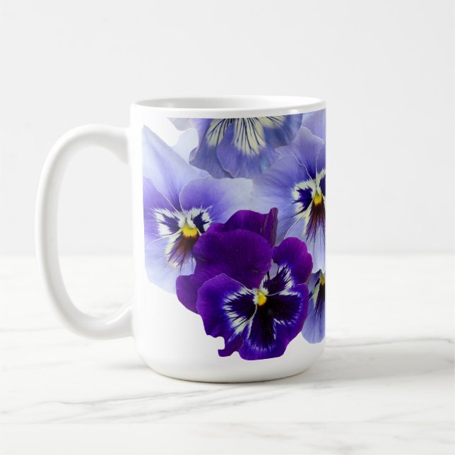 Mug Fleur Fleurie Pensée Violette (Gauche)