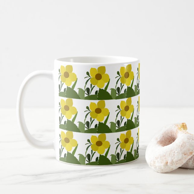 Mug Fleur jaune (Avec donut)