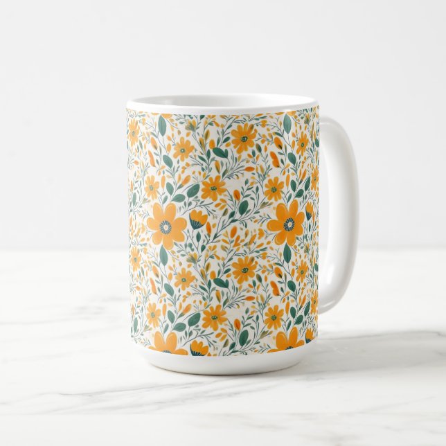 Mug Fleur jaune (Devant droit)