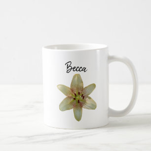 Mug Fleur Lily Jaune Spectrée Personnalisée