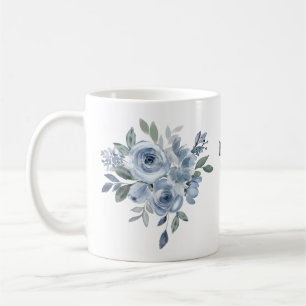 Mug Fleur Lover Bleu Fleurs Céramique