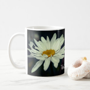 Mug Fleur marguerite blanche personnalisée