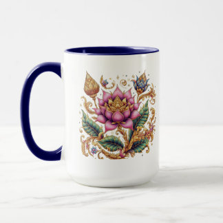 Mug Fleur Motif Thaï Grand Combo