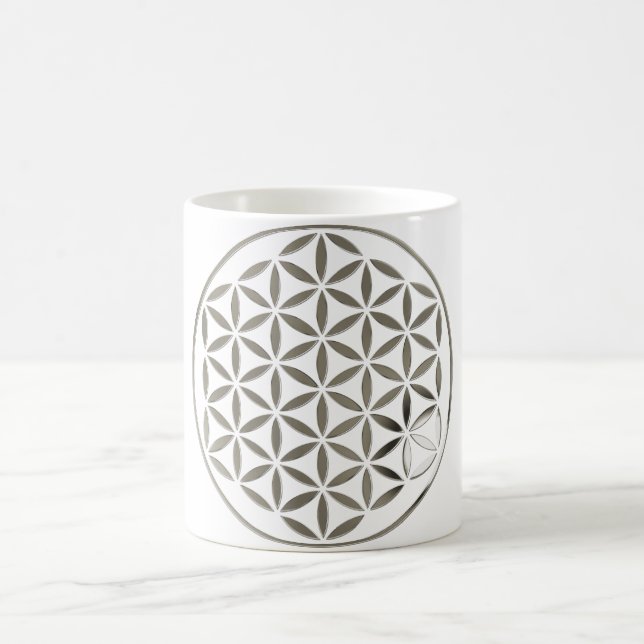 Mug Fleur Of Life 1 - Timbre en argent (Centre)