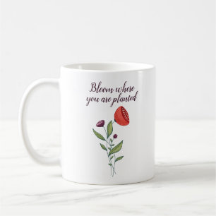Mug Fleur Où Vous Êtes Plantée Fleurs Sauvages Minimal