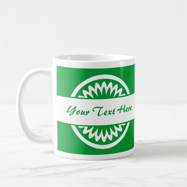 Mug Fleur ronde - Vert d'herbe (Gauche)