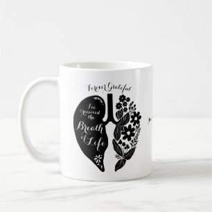 Mug Fleur sauvage de transplantation pulmonaire noir e