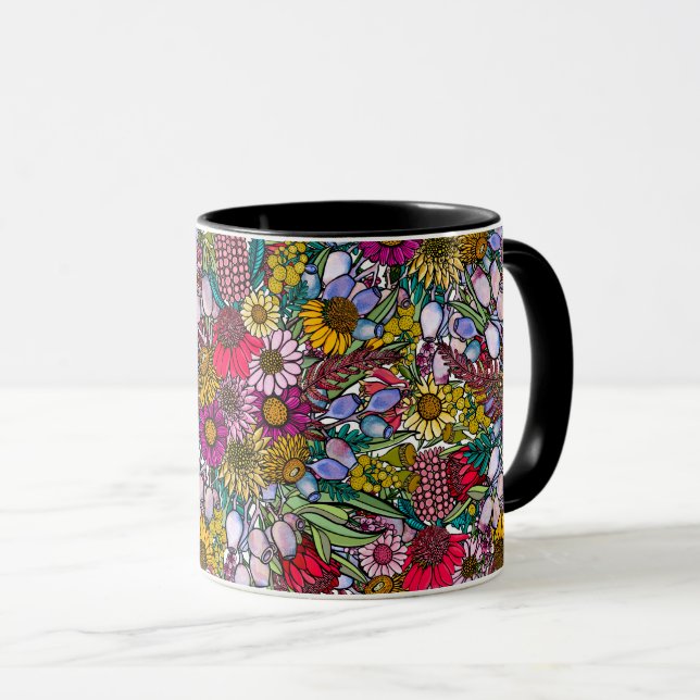Mug Fleur sauvage d'été australien Motif (Devant droit)