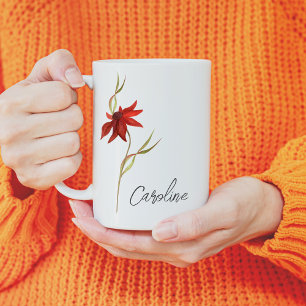 Mug Fleur sauvage élégant Customisé