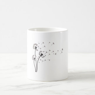 Mug Fleur sauvage noir Dandelion