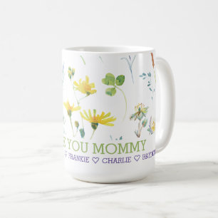 Mug Fleur sauvage personnalisée Ajouter votre propre t