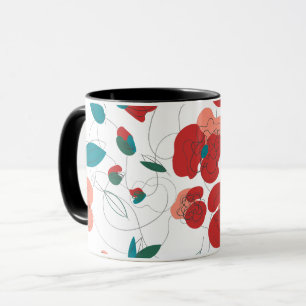 Mug Fleur sauvage Wonderland motif de fleurs stylisé