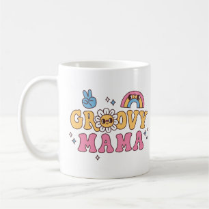 Mug Fleur super Mama Hippie Et Arc En Ciel