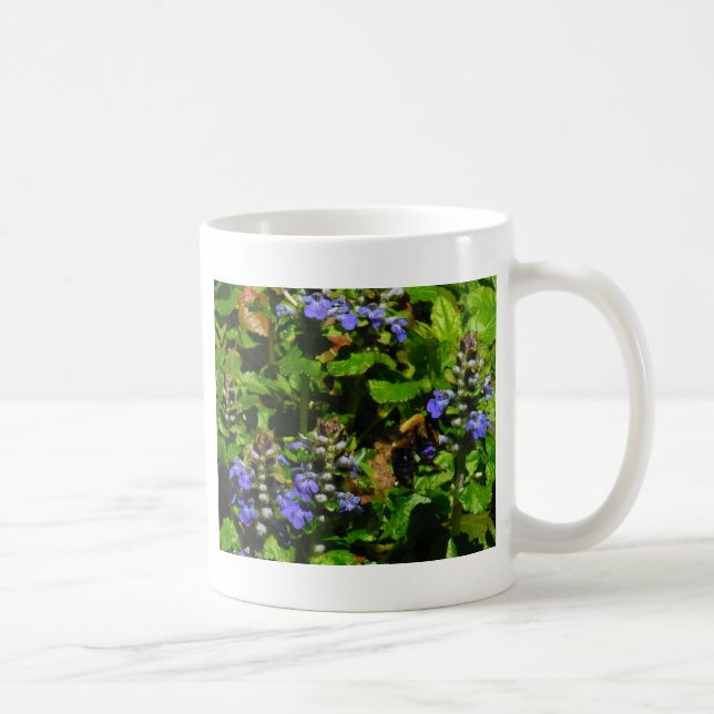 Mug Fleur violette et abeille boursouflante (Droite)