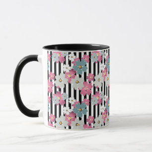 Mug Fleurie, rayée