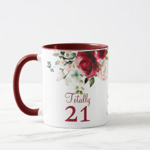 Mug Fleurs 21e Anniversaire