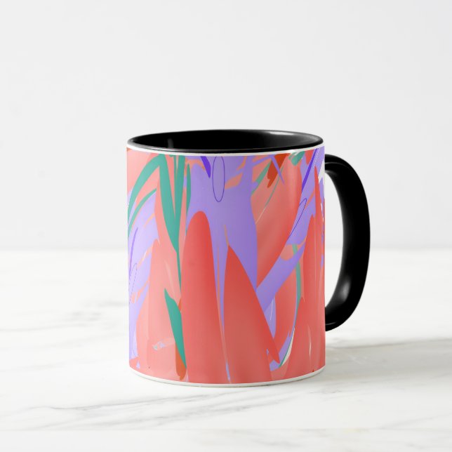 Mug Fleurs Abstraites : Une Explosion de Couleurs (Devant droit)