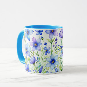 Mug Fleurs aquarelle Café
