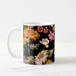 Mug Fleurs beau motif sans soudure. Texture du tissu
