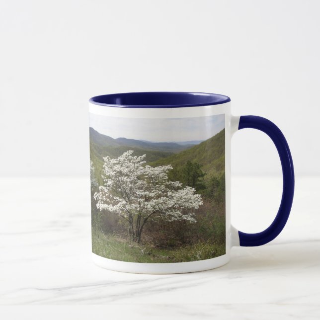 Mug Fleurs blanches sur la commande d'horizon (Droite)