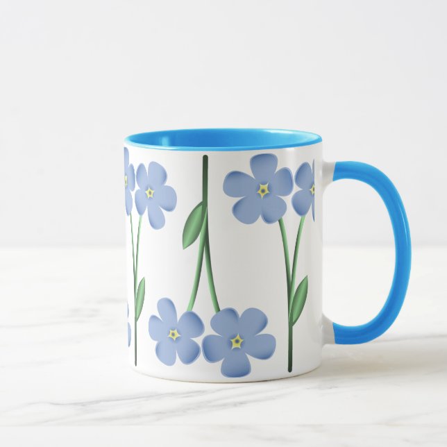 Mug Fleurs bleues alternatives (Droite)