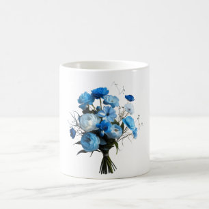 Mug Fleurs bleues et blanches