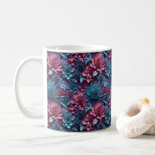 Mug Fleurs colorées à l'aspect 3D
