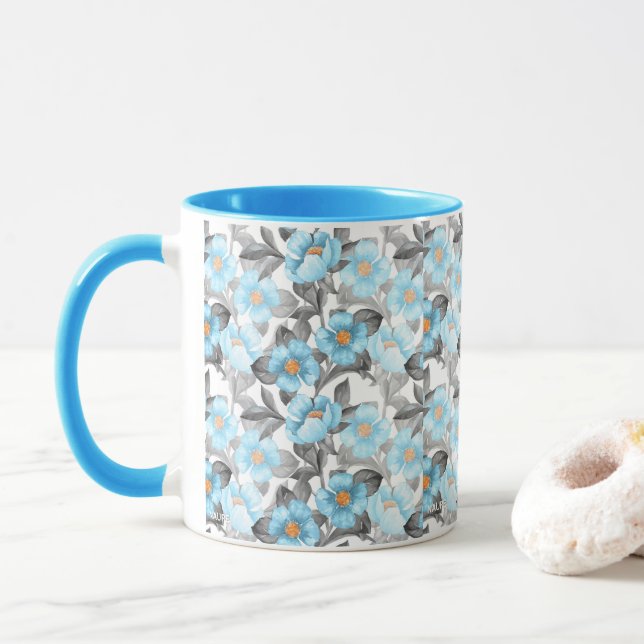 Mug Fleurs colorées Abstraites (Avec donut)