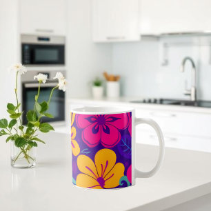Mug Fleurs colorées-Dopamine Style-Fleurs rétro