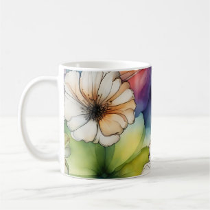 Mug Fleurs colorées en Aquarelle