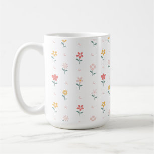 Mug Fleurs colorées et Motif papillon