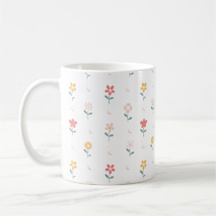 Mug Fleurs colorées et Motif papillon