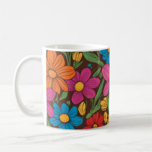 Mug Fleurs colorées motif