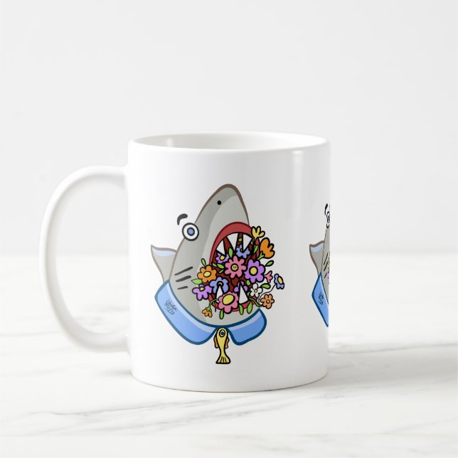 Mug Fleurs Dans Les Jaws De Requin (Gauche)