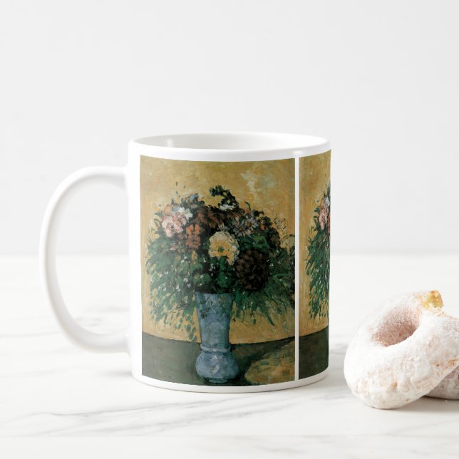 Mug Fleurs dans un Vase Bleu par Paul Cezanne Art Vint (Avec donut)