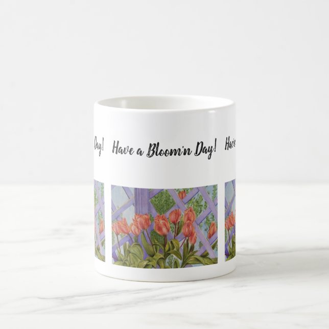 Mug Fleurs d'aquarelle de la Tulipe orange (Centre)