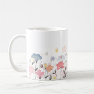 Mug Fleurs d'art aquarelle douces et jolies