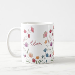 Mug Fleurs de Bloom Soft Pastel Botanique Inspirant 