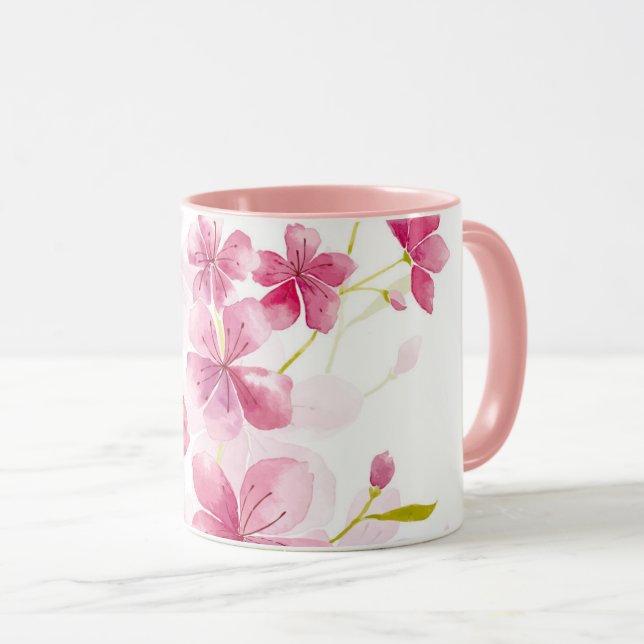 Mug Fleurs de cerisier (Devant droit)