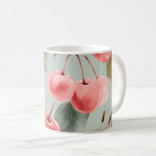 Mug Fleurs de cerisier et cerises Art de printemps 